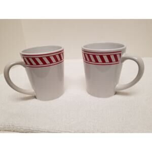 DesignPac Gifts LLC White Mug Red Stripe Design 10oz
